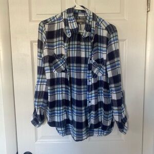 Plaid Button-Up Shirt